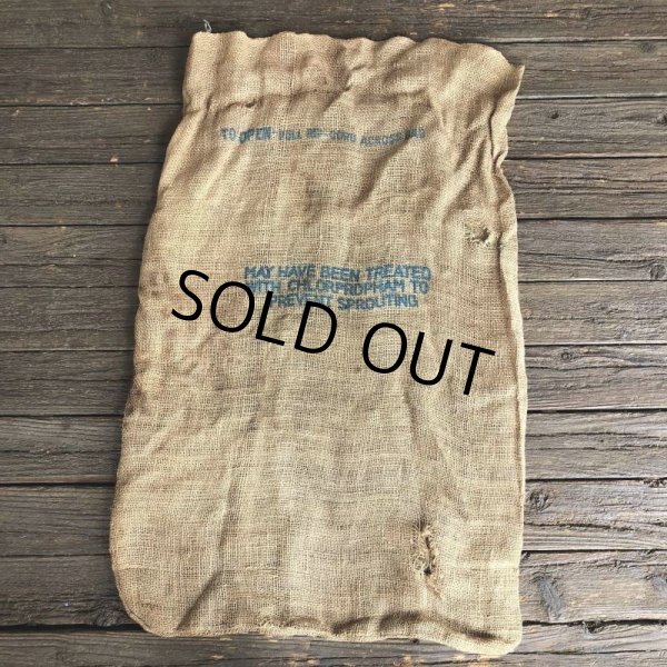 画像6: Vintage LBI Potato Burlap Bag 100 LBS (J291) (6)