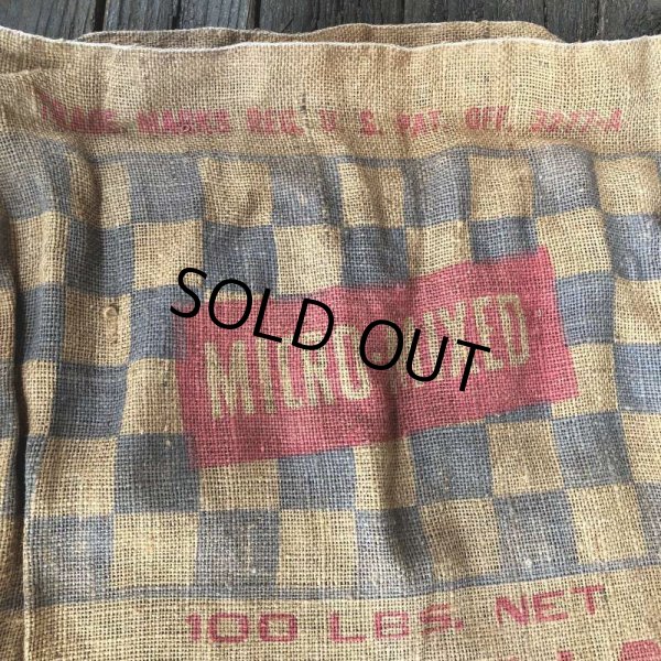 画像7: Vintage PURINA BROILER CHOW FINISHER 49 Burlap Bag 100 LBS (J289) (7)