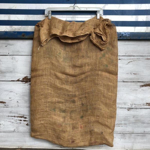 画像2: Vintage Voyageur Potato Burlap Bag 100 LBS (J290) (2)