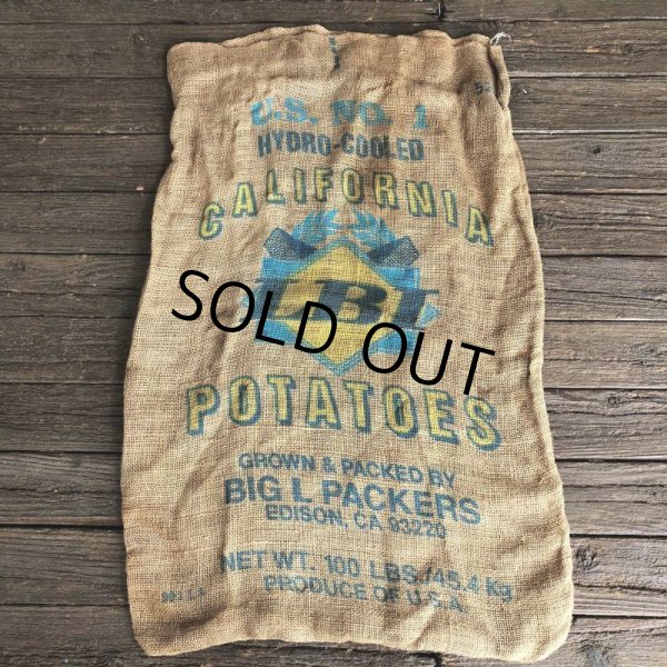 画像3: Vintage LBI Potato Burlap Bag 100 LBS (J291) (3)