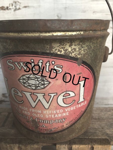 画像9: Vintage Swift's Co USA Jewel 4 Lbs Bucket Can (J294)   (9)