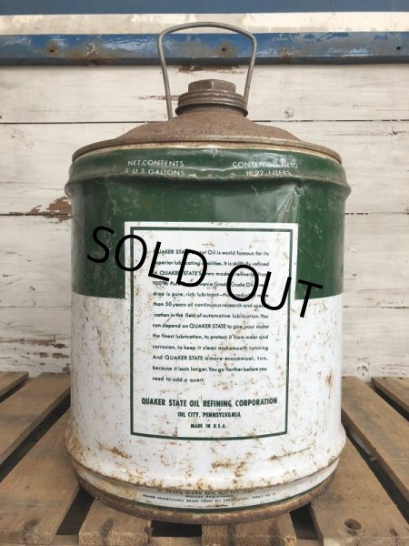 画像3: Vintage Quaker State 5 GAL Gas Oil Can (J299)   (3)