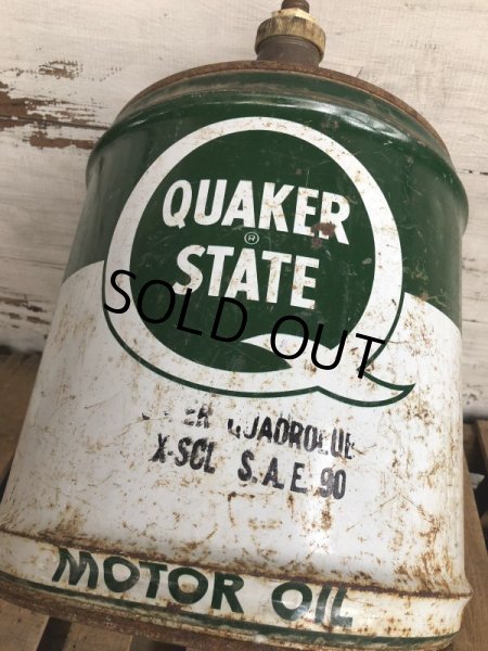 画像7: Vintage Quaker State 5 GAL Gas Oil Can (J299)   (7)