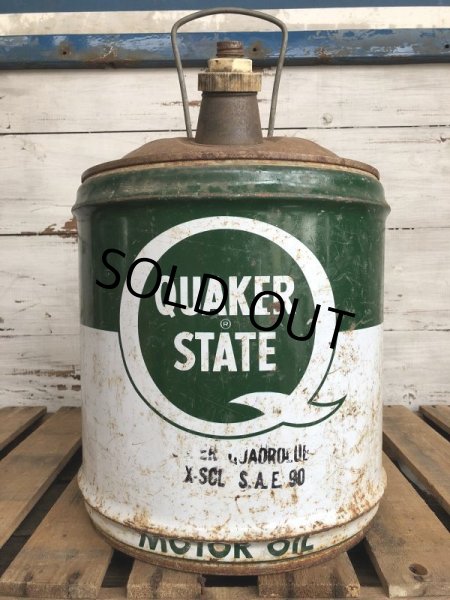 画像1: Vintage Quaker State 5 GAL Gas Oil Can (J299)   (1)