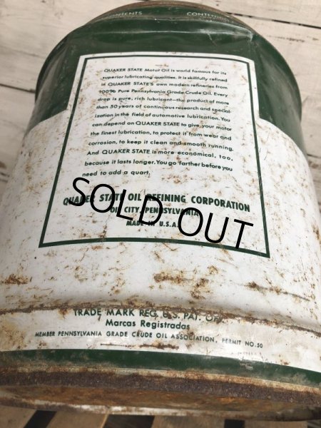 画像9: Vintage Quaker State 5 GAL Gas Oil Can (J299)   (9)