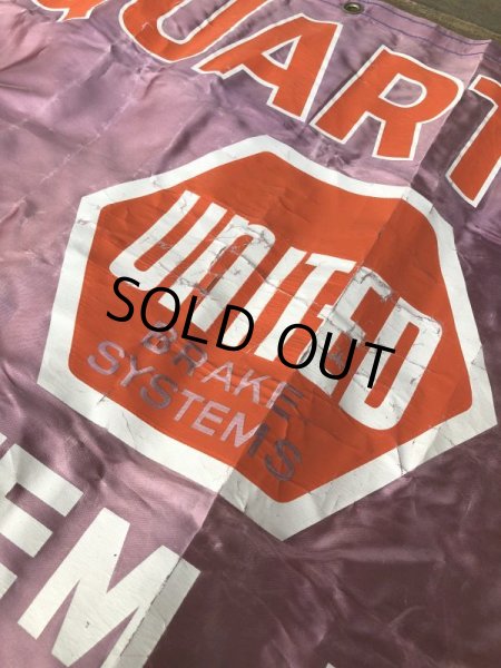 画像8: Vintage NAPA UNITED BRAKE HEADQUARTERS Banner Sign (J322)   (8)