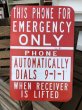 画像1: Vintage Sign THIS PHONE FOR EMERGENCY ONLY (J321)   (1)