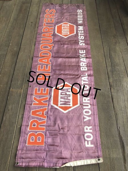画像5: Vintage NAPA UNITED BRAKE HEADQUARTERS Banner Sign (J322)   (5)