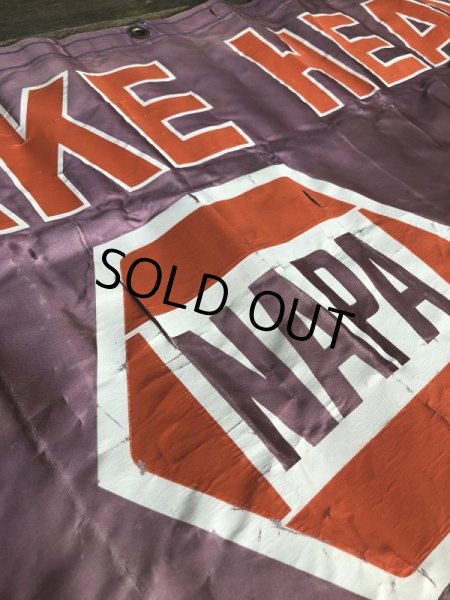 画像10: Vintage NAPA UNITED BRAKE HEADQUARTERS Banner Sign (J322)   (10)