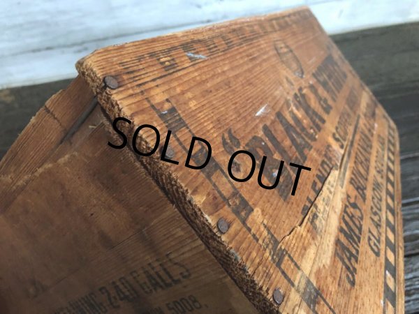 画像7: Vintage Black & White Scotch Whisky  Wooden Crate (J323) (7)