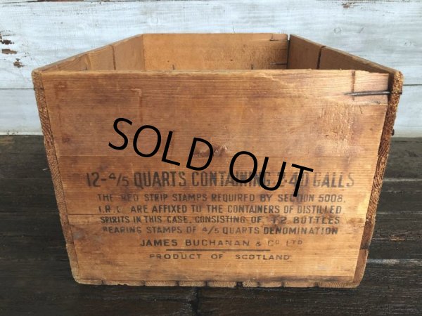 画像3: Vintage Black & White Scotch Whisky  Wooden Crate (J323) (3)