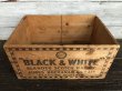 画像4: Vintage Black & White Scotch Whisky  Wooden Crate (J323) (4)