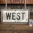 画像1: Vintage Road Sign WEST (J324)   (1)