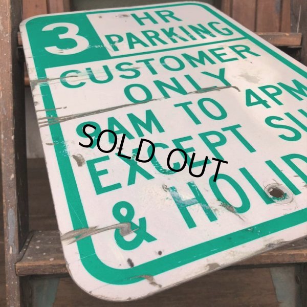 画像3: Vintage Road Sign 3 HR PARKING (J326)   (3)
