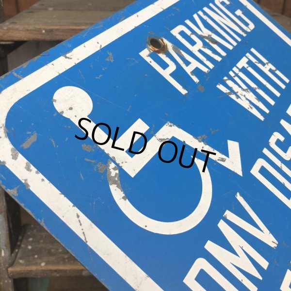 画像2: Vintage Road Sign Handicap Parking (J328)   (2)