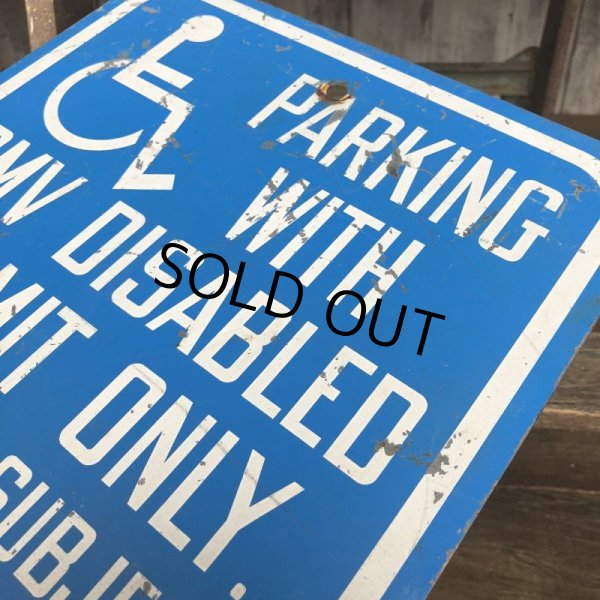 画像5: Vintage Road Sign Handicap Parking (J328)   (5)