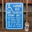 画像1: Vintage Road Sign Handicap Parking (J328)   (1)