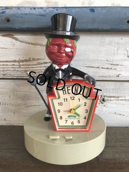 画像1: Vintage Heinz Mr Aristocrat Tomato Man Talking Alarm Clock (J335) (1)