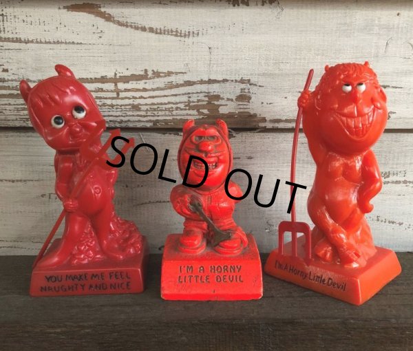 画像10: 【SALE】 Vintage Message Doll Red Devil I'm A Horny Little Devil (J346)  (10)