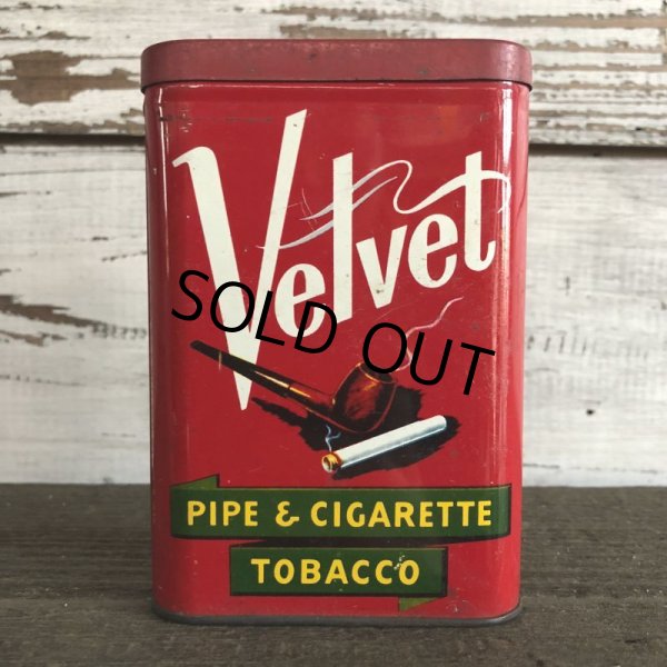 画像1: Vintage Velvet Tabacco Pocket Tin Can (J339)     (1)