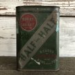 画像1: Vintage HALF AND HALF Tabacco Pocket Tin Can (J338)     (1)