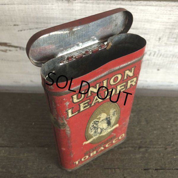 画像5: Vintage UNION LEADER Tabacco Pocket Tin Can (J340)     (5)