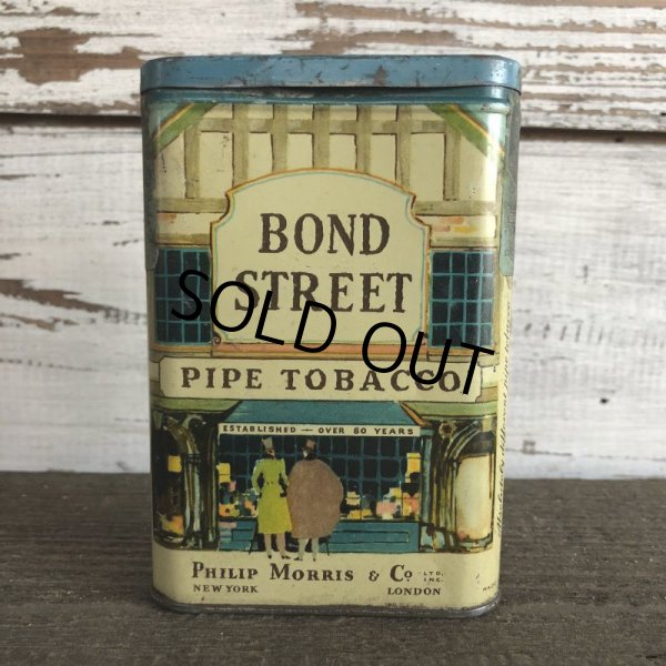 画像1: Vintage BOND STREET Tabacco Pocket Tin Can (J343)     (1)