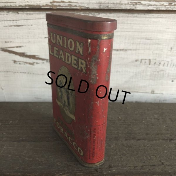 画像2: Vintage UNION LEADER Tabacco Pocket Tin Can (J340)     (2)