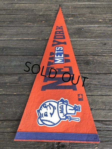 画像7: Vintage MLB Pennant Flag Banners NY METS (J354) (7)