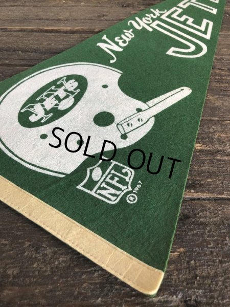 画像2: 60s Vintage NFL Pennant Flag Banners NY JETS (J353) (2)