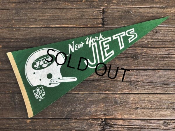 画像1: 60s Vintage NFL Pennant Flag Banners NY JETS (J353) (1)