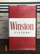 画像1: Vintage Winston Cigarettes Flange Double Sided Store Display Sign (J359) (1)