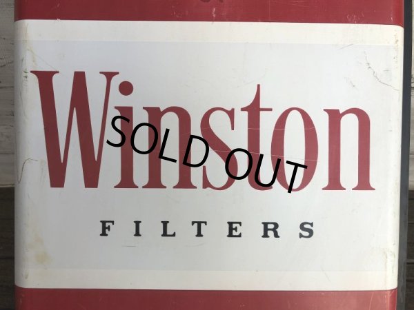 画像9: Vintage Winston Cigarettes Flange Double Sided Store Display Sign (J359) (9)