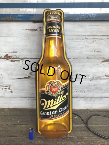 画像2: 80s Miller Beer Genuine Draft Cold Filtered Neon Sign (J361) (2)