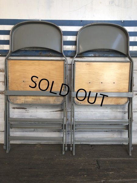 画像13: Vintage Metal Folding Chair (J377) (13)