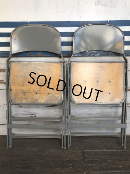 画像12: Vintage Metal Folding Chair (J377) (12)