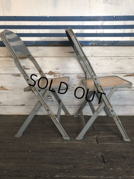 画像2: Vintage Metal Folding Chair (J377) (2)