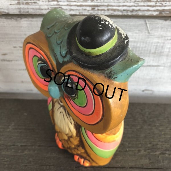 画像7: Vintage Coin Bank Psychedelic Hippie Owl (J383)   (7)