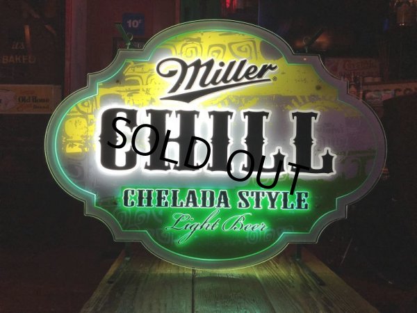 画像1: Miller Chill Lime Flavored Beer Lighted Sign CHELADA STYLE (J377) (1)