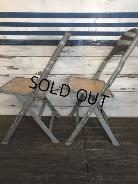 画像4: Vintage Metal Folding Chair (J377) (4)