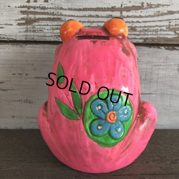 画像3: Vintage Coin Bank Psychedelic Hippie Frog (J382)   (3)