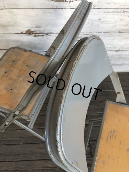 画像7: Vintage Metal Folding Chair (J377) (7)