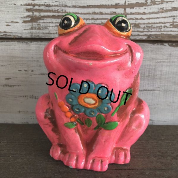 画像1: Vintage Coin Bank Psychedelic Hippie Frog (J382)   (1)