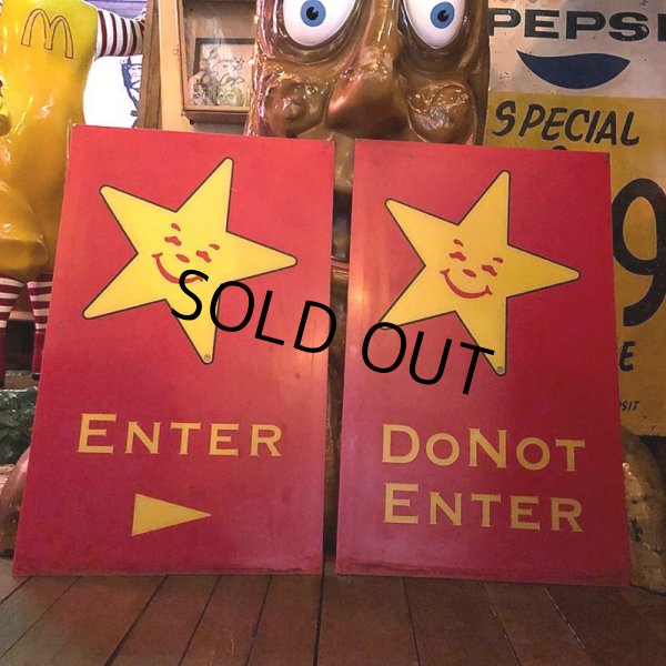 画像11: Vintage Original Carl's Jr Drive-thru Sign DO NOT ENTER (J378) (11)