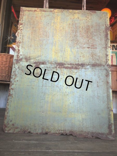 画像14: 40s Vintage Gold Arrow Stamps Huge Tin Sign (J380) (14)