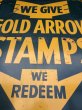 画像7: 40s Vintage Gold Arrow Stamps Huge Tin Sign (J380) (7)