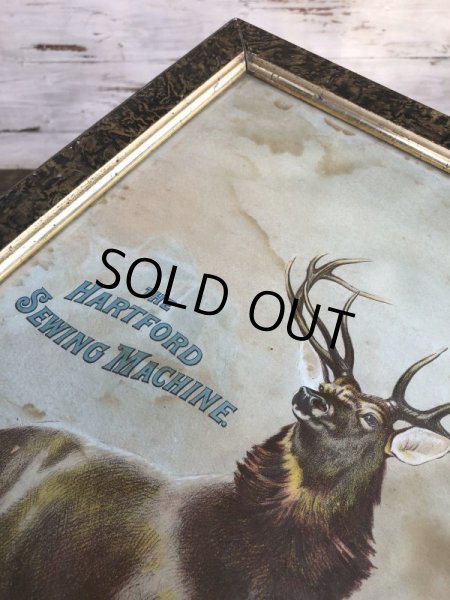 画像5: 1800s Early American THE HARTFORD SEWING MACHINE Sign (J381) (5)