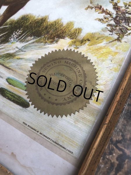 画像3: 1800s Early American THE HARTFORD SEWING MACHINE Sign (J381) (3)