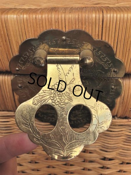 画像2: Antique Wicker Trunk Chest Basket Large Size (J382) (2)