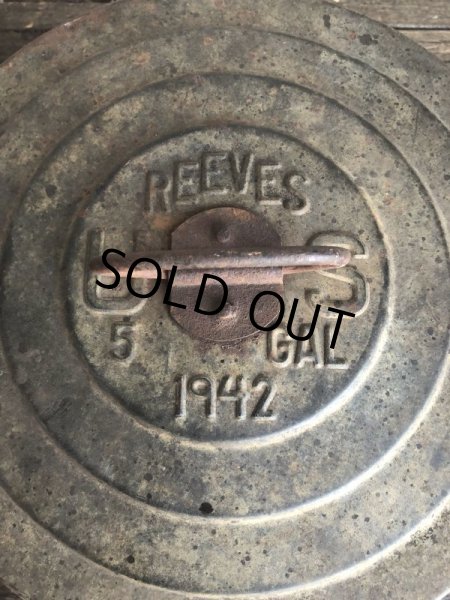 画像6: 40s Vintage PEEVES US 5GAL Industrial Metal Can (J393) (6)